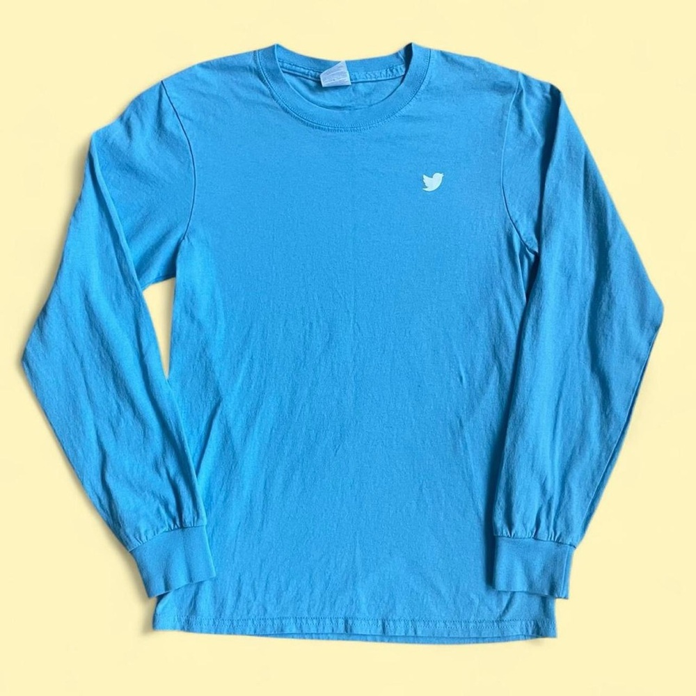 2012 Twitter Employee Merch Men’s Blue Long Sleeve Shirt